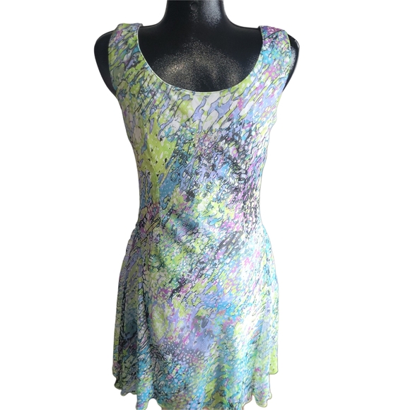 Jessica Colorful Patterned Sleeveless Dress 12P - Picture 5 of 6